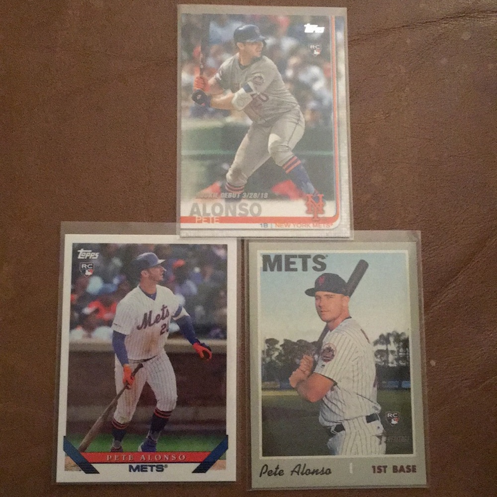 (3) Pete Alonso 2019 Rookie Card Lot New York Mets